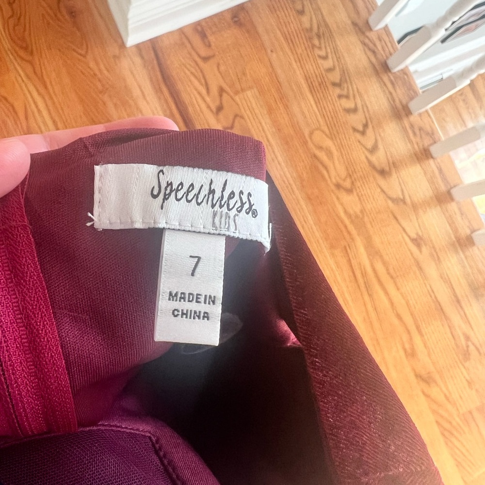 Dark red velvet dress